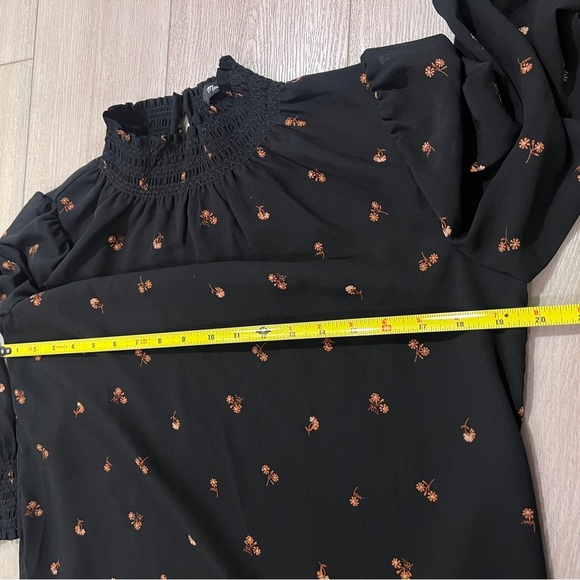 Madewell Women’s Smocked Mockneck Top Blouse Shirt XXS - Picture 6 of 10